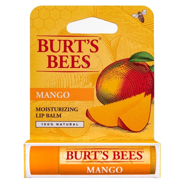 Burt's Bees Moisturizing Lip Balm, Mango 0.15 oz (Pack of 12)
