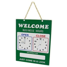 Crafty Clock Display with 2 Open Close Sign Board