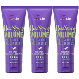 Aussie, Hair Gel, with Bamboo & Kakadu Plum, Headstrong Volume, 7 fl oz, Triple Pack