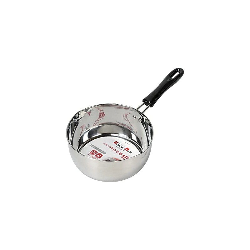 Pearl Metal HB-6349 Flat Pot, 7.1 inches (18 cm), Stainless