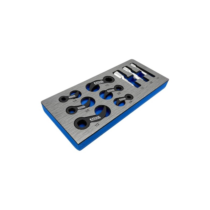 KTTOOL 9 Pcs Pry Bar Wrench Adaptor Head Set, Crowbar