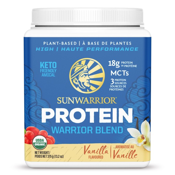 SunWarrior Warrior Blend Organic Vegan Protein (Vanilla), 375 g