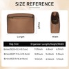 Satin Purse Organizer Insert for Hermes Birkin 30 Bag, Brown