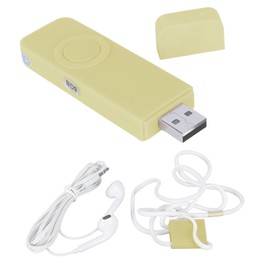 MP3 Player 8GB Memory 64GB Expandable USB Flash Drive Type Support OTG HiFi Lossless Sound Slim Portable Music Player Yellow
