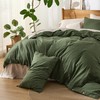 Bedsure Linen Duvet Cover Queen - Linen Cotton Blend Bedding