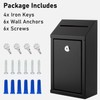 EIENHOSHI Metal Donation Box with Lock, Wall Mounted, Suggestion Box