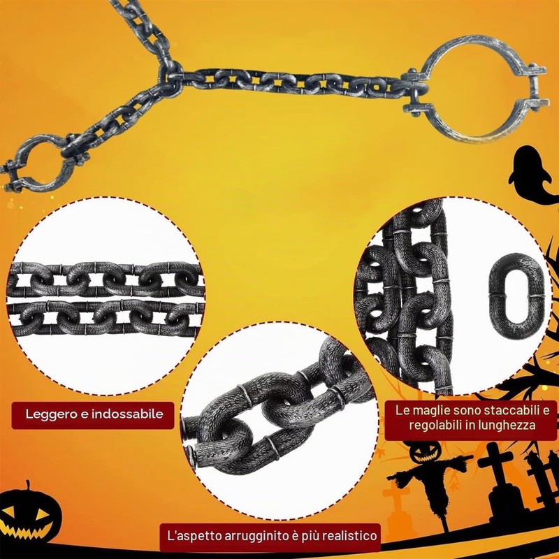 OIXYEY 1 Pezzi Accessori Per Manette Finte Di Halloween, Accessori