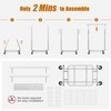 Heavy Duty Clothes Rack Load 620 Lbs, Double Rod Rolling