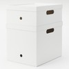 MUJI 44902882 Polypropylene File Box Standard 1/2 White Gray