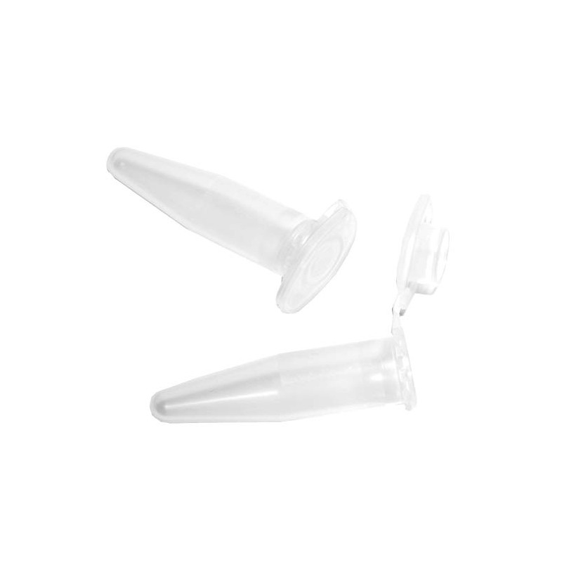 Pack of 100 Reaction Vessels, Transparent Centrifuge Tubes, Micro Tubes