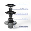 Bernkot Square Shower Drain 4" with 2" PVC Flange Base,