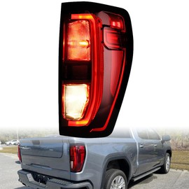 LeeMas Right Tail Light Assembly for 2019–2023 GMC Sierra 1500 2500HD 3500HD – Red Signal Brake Reverse Side Marker Lamp Replacement, Warm White LED, GM2801309 GM2801309N GM2801309P