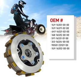 Clutch Kit Assembly for Yamaha Warrior 350 1987-2004 Big Bear 350 4x4 1987-1997 Big Bear 350 2x4 1996-1998 Kodiak 400 1993-1998 Raptor 350 2004-2013 Moto-4 350 1987-1995