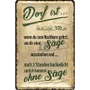 Geschenkeparadies 24 Decorative Tin Sign 20 x 30 cm Village