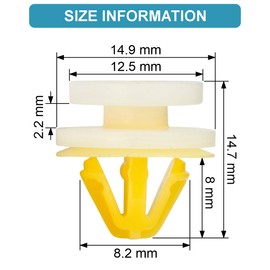 CARSO Replacement Retaining Clips Compatible with Dacia/Renault, Land Rover, Nissan, Opel/Vauxhall and Fiat Cars (50)