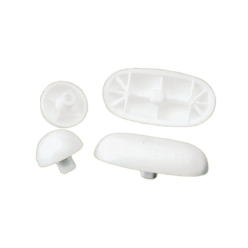 Plumb Pak PP836-41 Snap-In Universal Fit Toilet Seat Bumper Set,