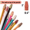 Mr. Pen- Pencil Erasers Toppers, 120 Pack, Colorful, Latex Free,