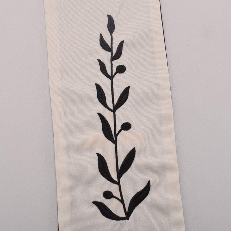 BLESSUME Estola reversible para pastor de iglesia, Blanco y Negro