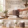 2 Pack Tissue Box Cover, Square Napkin Holder with Bottom
