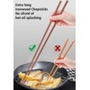 16.5 Inches Wooden Cooking Chopsticks Reusable for Noodles 16 Inches-2