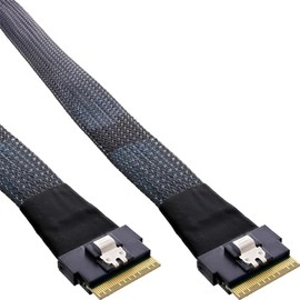 InLine® Slim SAS Cable, SFF-8654 8X to SFF-8654 8X, 48Gb/s, 1m