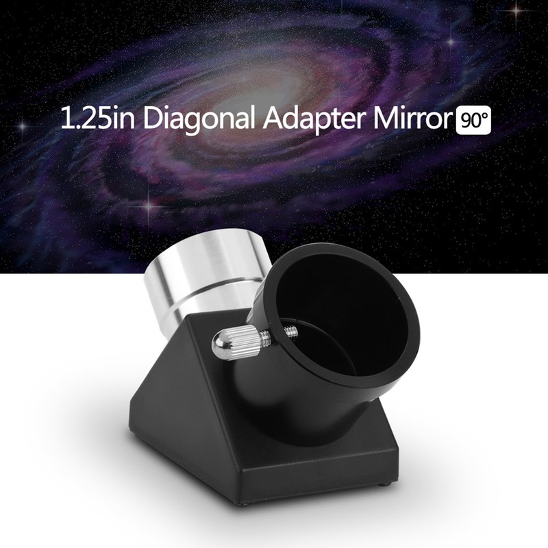 1.25" 90 Degree Diagonal Adapter Inverted Image Prism Zenith Mirror