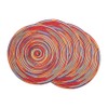 Alnicov 4pcs Cotton Woven Rattan Heat-Resistant Tablema,11.8Inch 30cm Round Placemats