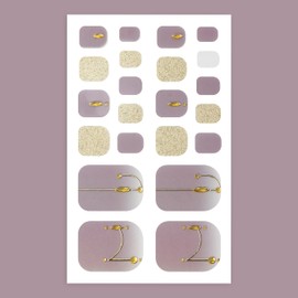 Topforce Nail Seal, For Feet No Hardening, Just Stick Nail Stickers, Long Lasting Foot Gel Nail Seal, Popular Design, Easy Off (Set of 22 Stickers, 3 in 1 Set)