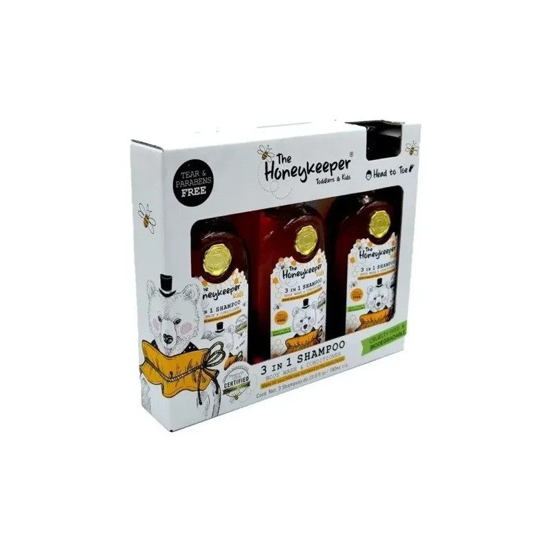 Shampoo The Honey Keeper 3 En 1 Pack 3 Unidades