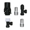 NRG 15mm Black TRV Thermostatic Radiator Valve + Lockshield Angled