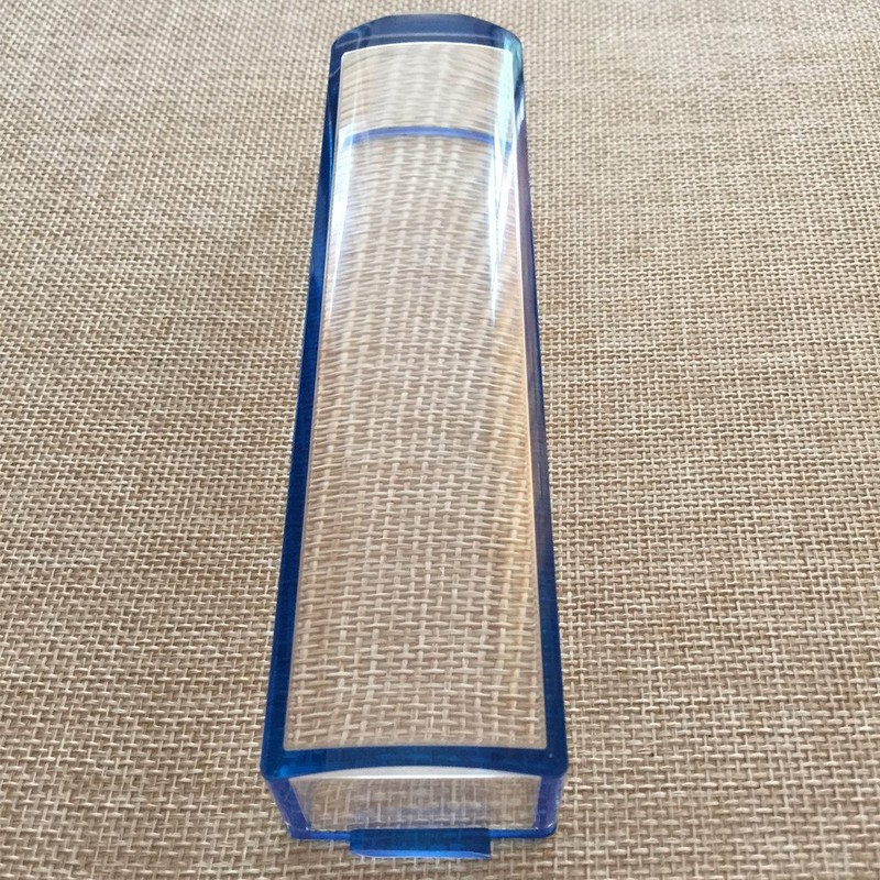 6 inch 5X Blue Raised Domed Bar Magnifier with Reading
