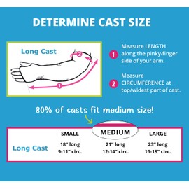 CastCoverz! Designer Arm Cast Cover - Peace of Fun - Large Long: 23" Length X 16" Circumference - Removable and Washable - Made in USA