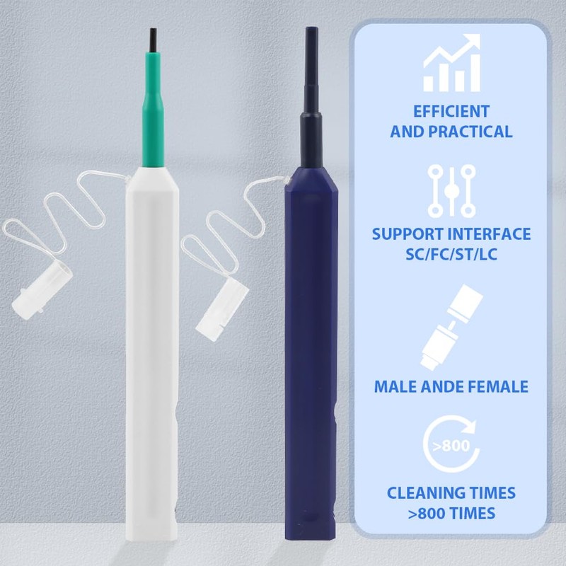 BWWNBY 2pcs Fiber Optic Cleaner Pen, Fiber Optic Connector Cleaning
