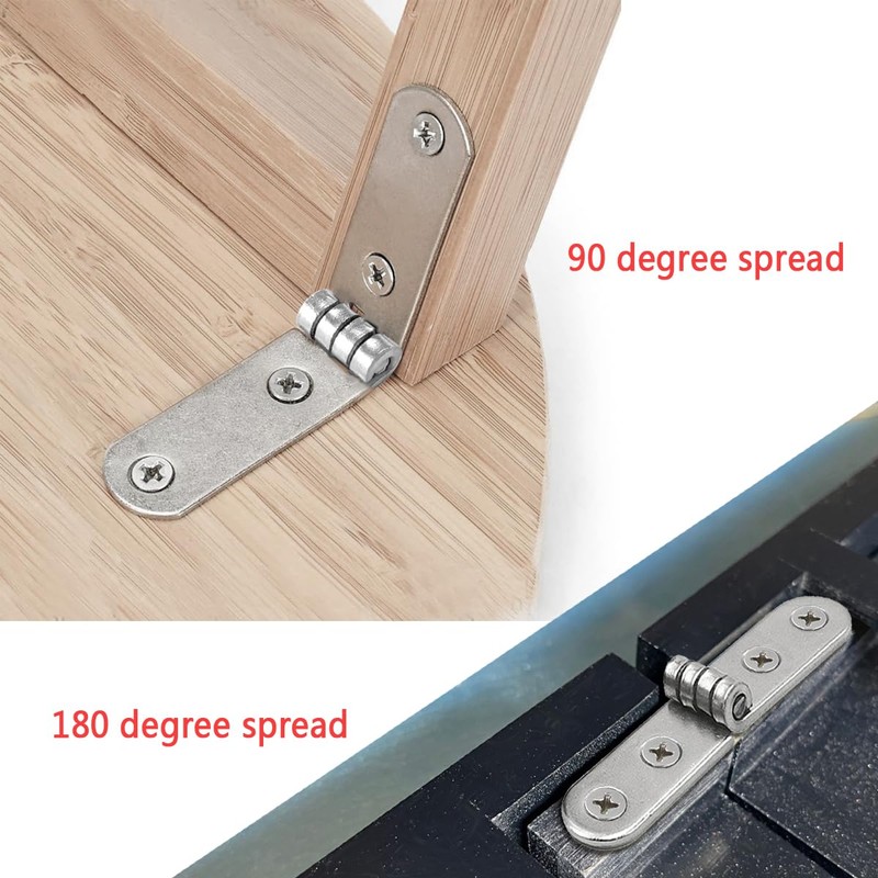 20 Pcs 180 Degree Hinges,Small Folding Flip Hinges for Wood,Cabinet,Cupboard