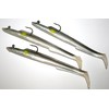 Sidewinder super slim 6"- 10grm sandeel lures natural/yellow spot pack