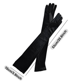 Vintage-Long-Thick-Velvet-Gloves - 1920s Long Opera Gloves for Stage Performance Formal Dress Dance Party