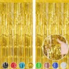 2pcs 3.3ft x 6.5ft Tinsel Foil Fringe Curtain Party Decorations