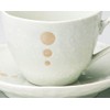 Soho Kiln 751-52-463 Coffee Cup, Dot, Cup & Saucer, White,