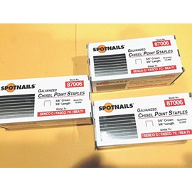 30000 SPOTNAILS Galvanized Chisel Point Staples 3/8" Crown 3/8" Length # 87006 .#GH45843 3468-T34562FD688375