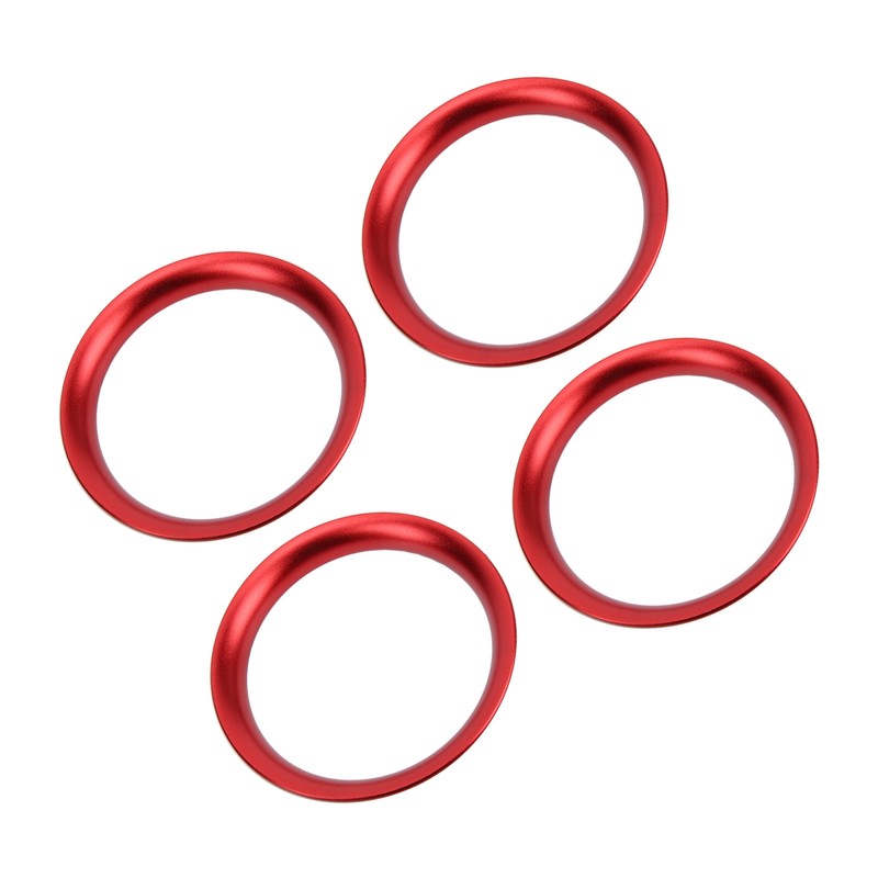 4pcs Air Vent Outlet Rings Cover Trim Red Decoration Replacement