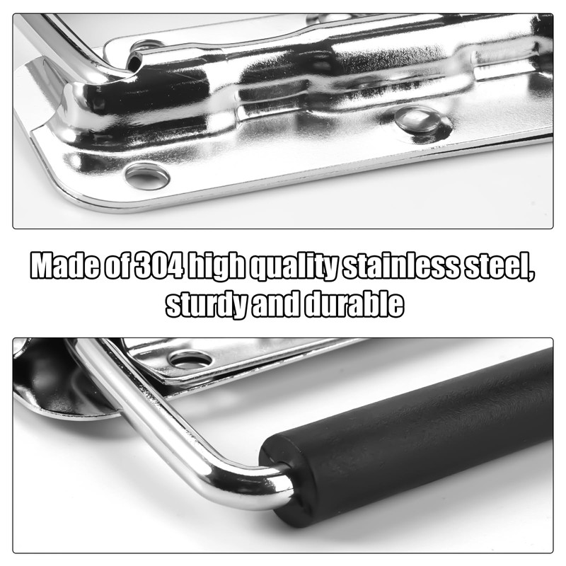 HIKPACKER Pack of 4 Folding Handles, Stainless Steel, Carry Handle