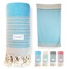 jazzylab Eboard Peshtemal Hammam Towel, 100% Cotton with Fine, Small