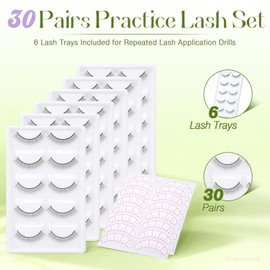 30 Pairs Practice Lashes for Lash Extension Training