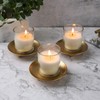 Iron Plate Candle Holder, Gold, Decorative Iron Pillar Candle Holder,