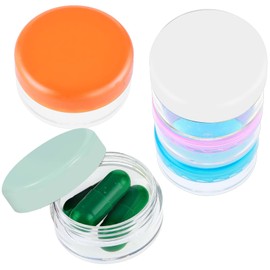 ElevateTech Kleine Pillendose, 5 Stück Niedlicher Reise-Pillen-Organizer Mini-Pillenetui für die Tasche Handtasche Tragbare Aktentasche Medikamenten-Aufbewahrungsbehälter Ohrstöpsel-Etui