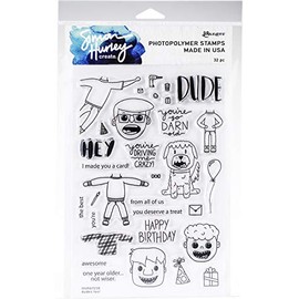 Simon Hurley SIMN Hurley Stamps Dudes Too, Photopolymer, One Size