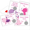 Sea Creatures Valentine's Day Scratch Off Card for Kids, DIY
