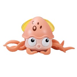 Kids Crawling Octopus Toy Light Up Moving Clockwork Cartoon Animal Toy