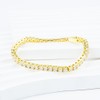 OUANGANC 14K Gold Plated Classic Tennis Bracelet for Women -