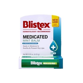 Blistex Bálsamo de menta medicada SPF 15 0.15 oz (paquete de 12)